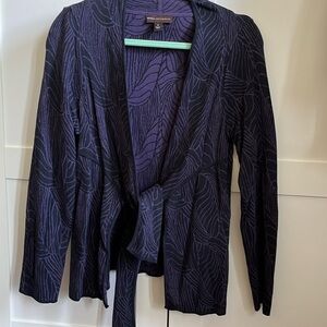 Dana Buchman front tie long sleeve sweater.